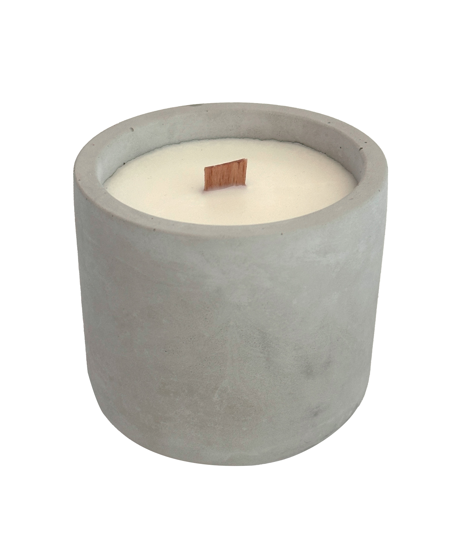 Kerze Beton grau glatt