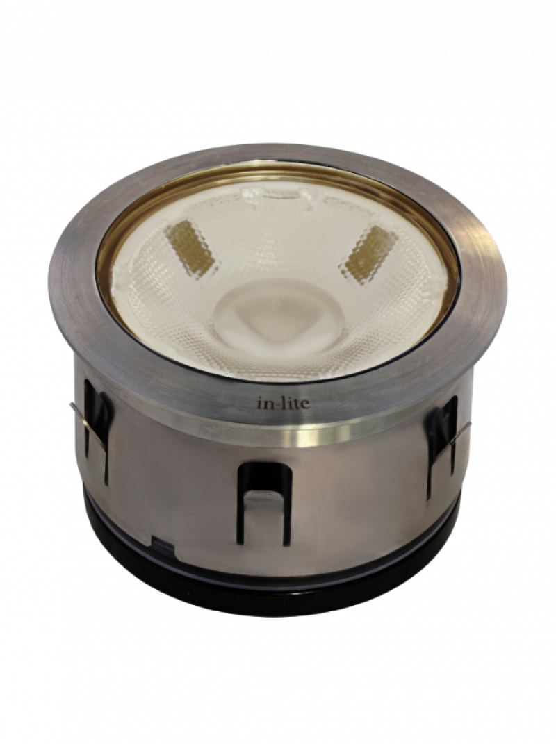 in-lite® BIG FLUX NARROW mit Ring Stainless Steel mit Cup seitlich